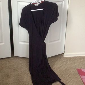 Pre-owned Petite 8, Boden Navy Blue, midi length wrap dress.